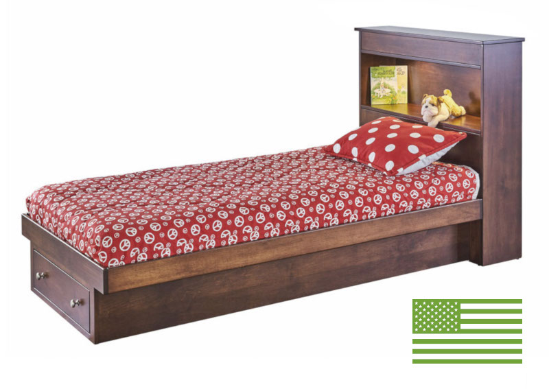 Amish Trenton Bookcase Bed